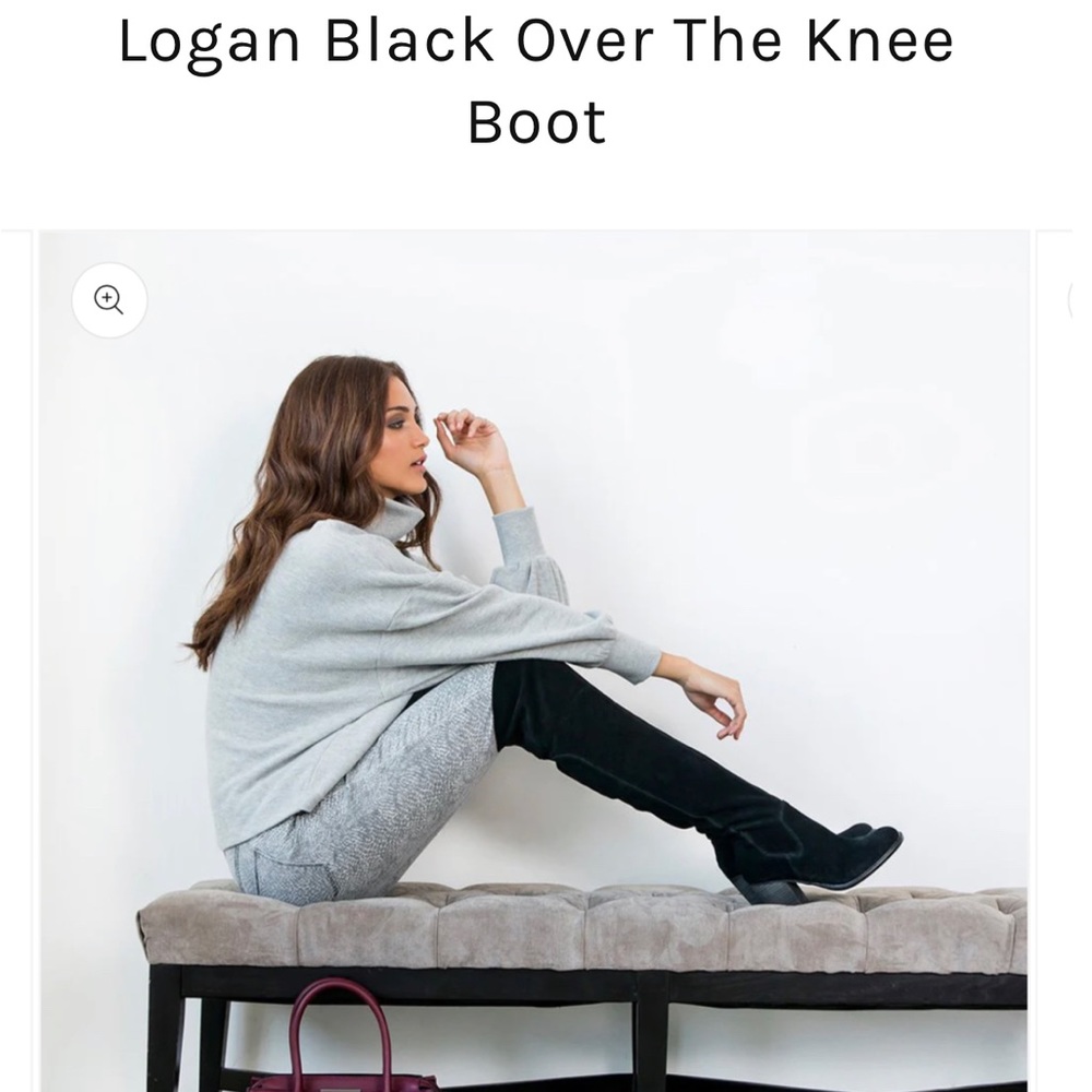 Logan Black Over the knee Boot